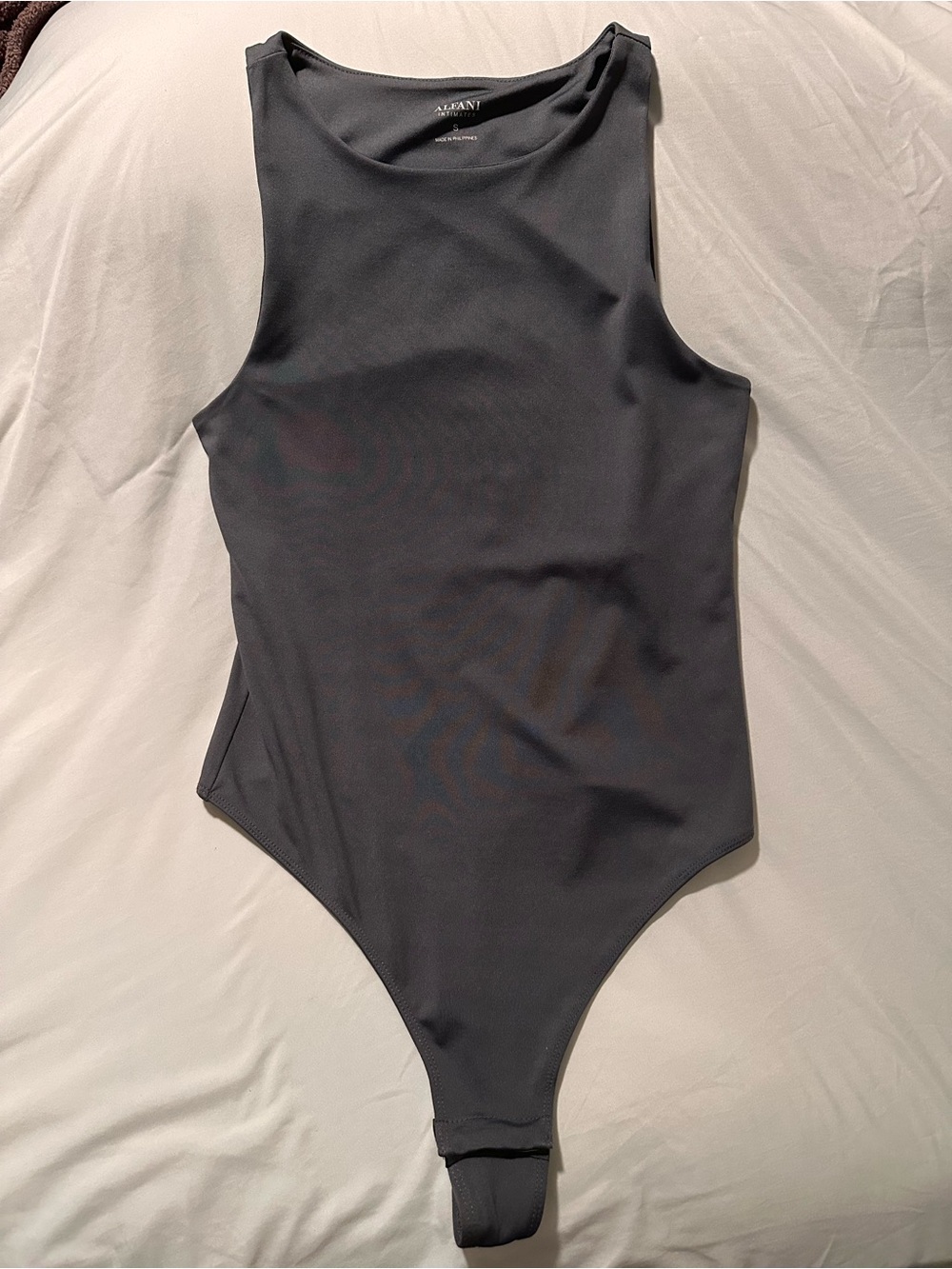 Alfani Women’s Grey Sleeveless High-Neck One-Piece Bodysuit